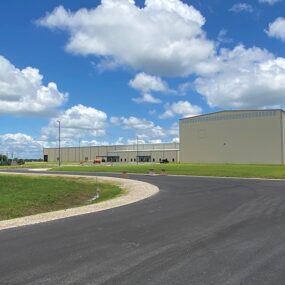 The Altex Tube building shown Monday at 1923 Airport Road - CEO Zach Smith said the plant is expected to open in mid-October and will produce 100,000 tons of steel tubing per year - Grant McLaughlin, The Dispatch